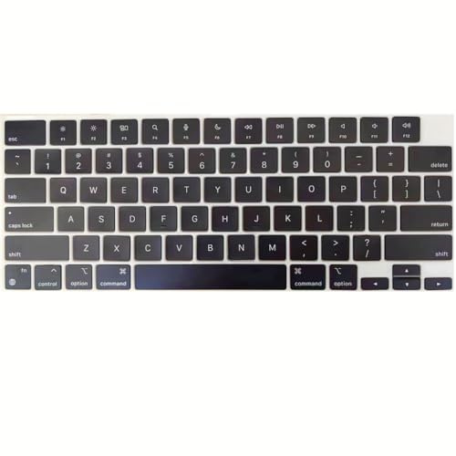 Teclas de repuesto para teclas estadounidenses negras compatibles con MacBook Air M2 Retina de 13.6/15 pulgadas modelo A2681 A2941, para MacBook Pro M2/M3 Pro 14/16 pulgadas modelo A2779 A2780 A2991
