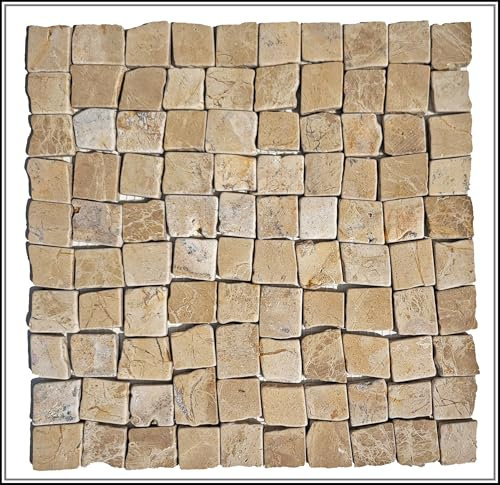 Mosaikfliesen Naturstein - M-031 - Marmormosaik Bruchsteinmosaik Marmor Wandfliesen Bodenfliesen - Fliesen Lager Verkauf Stein-mosaik Herne NRW