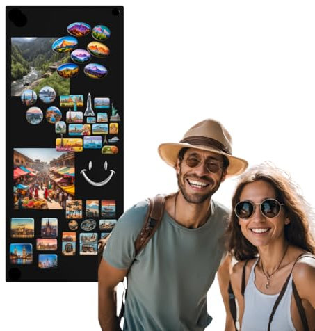 Anwicar Lavagna Magnetica - Bacheca magnetica 70x30 cm in acciaio - Ideale per magneti e appunti - Lavagna scrivibile con pennarelli a gesso - incl. kit di montaggio - Nero