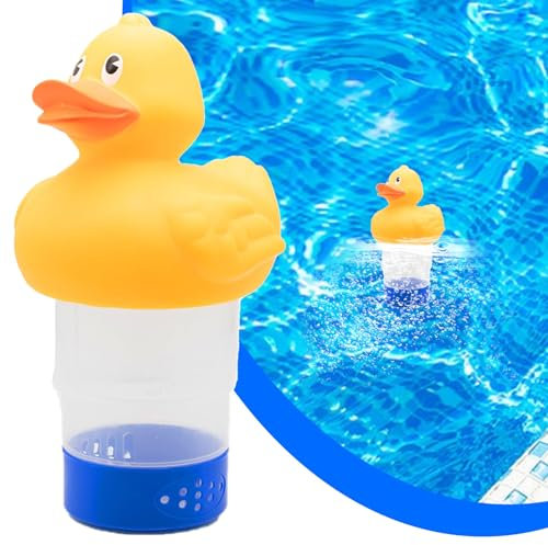 Floating Chlorine Dispenser For Hot Tub, Duck Shape Chlorine Tablet Dispenser For Swimming Pool, Duck Shape Tablet Holder Container For Small And Large Tub And Spas