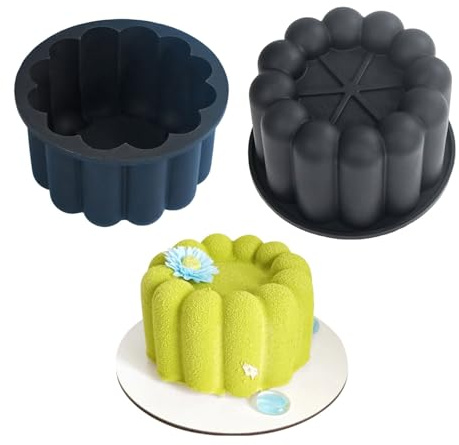 2 moldes de silicona para tartas de cumpleaños y reuniones, moldes creativos para postres y chocolate, moldes de silicona para pasteles