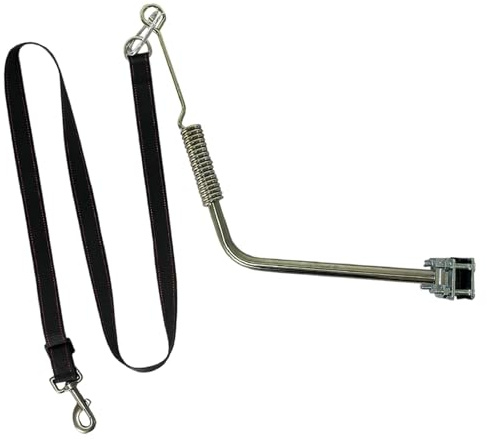 Fenteer Correa para Perros Bicicleta Manos Libres Correa Retráctil Accesorio Cadena Collar Perro Bicicleta Acero Inoxidable Adecuada para Actividades Deportiv