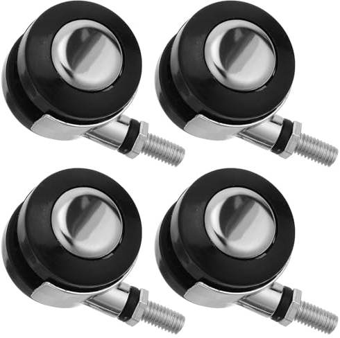 DIYEAH Lot de 4 Roulettes Pivotantes 15 Pouces Filetage M8 pour Chaise de Bureau Silencieuses Robustes Compatibles Sols Durs et Moquettes Pièces Détachées pour Mobilier de Bureau