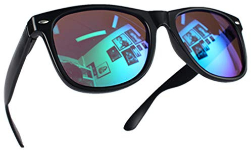 Miobo Retro Sonnenbrille Unisex – UV400 Schutz – Verspiegelte Brille - für Damen, Herren und Kinder