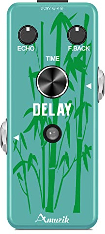 Amuzik Analog Delay Pedal för Gitarr - Vintage Effekt Med True Bypass och Helmetallhölje