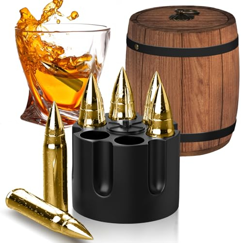 Whiskey Steine Set Geschenke für Männer, Whisky Steine für Papa Vater, Whisky Geschenk Mann Weihnachten für Bruder Opa Ehemann, Edelstahl Eiswürfel Männergeschenke