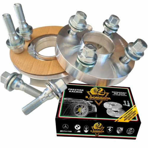 IGP 2 Distanziali Ruote 16 mm Compatibili Con Peugeot 206 / CC dal 2001> - 206 Plus dal 2009>- 207 / CC dal 06 al 2015-208 I II dal 2012>- 307 & 308 dal 2003 al 2013 + bulloni Piatti OEM