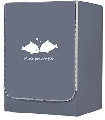 FANSU Washing Machine Cover Waterproof Dustproof Grey Front Load Washer Dryer Machine Cover Protector Sunscreen Washer Protection Tumble Dryer Cover (M-capacity 8-10kg,Dolphin)