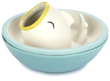 Balvi Cuenco Aperitivo Hungry Fish Dos Piezas, Doble función Cerámica 16cm