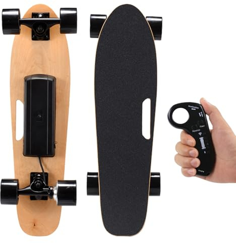 Giuggiolared Skateboard électrique avec télécommande - Vitesse maximale de 22,5 km/h, autonomie de 13 km, Moteur de 350 W - Skateboard pour Adultes et Adolescents avec poignée de Transport Facile