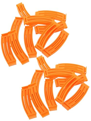 Homoyoyo Kit de 20 Pinces à Permanente Creuses Orange, Bigoudis pour Racines de Cheveux Courts et Longs, Kit Coiffure Professionnel pour Boucles Maison et Volume Naturel,
