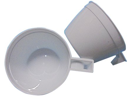 Lot de 250 tasses blanches de 10 cm avec anse pour café et boissons chaudes