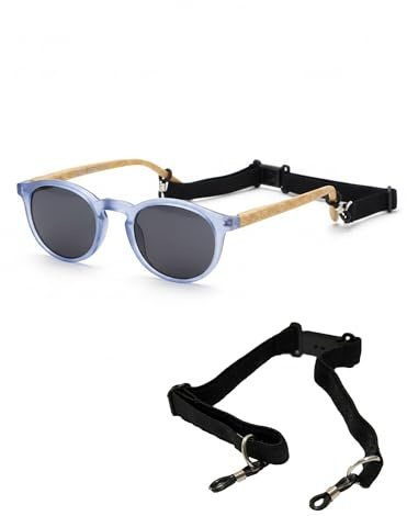SPORTS WORLD VISION Cordon Élastique Pour Montures De Lunettes Avec Attache Réglable Pour La Longueur Et Fermoir Clip À Libération Rapide Pour Enfants Et Adultes 2Pieces
