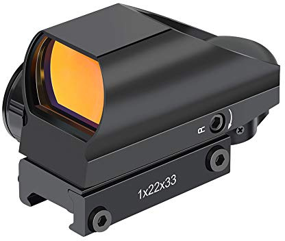 Feyachi RS-25 Red Dot Softair Tattico Riflescopi 4 reticoli 11 Impostazioni di Luminosità Mirino Softair per 20mm/22mm Picatinny Rail