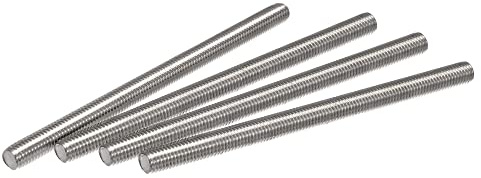 sourcing map 4Pcs M10 x 150mm Tige Filetée Entièrement 304 Inox Acier Droite Main Fil