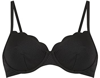 Hunkemöller Haut de bikini à armatures non préformé Scallop, noir, 85G