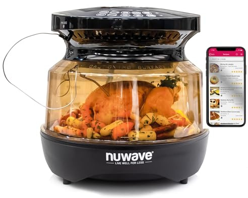Nuwave Primo Grill Oven PFAS Free Countertop Oven with Convection Top & Grill Bottom, Smart Thermometer, Perfect for Cooking Frozen or Fresh with Surround Heat for Flawless Results