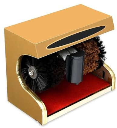 Hydravex Commercial Shoe Polishing Machine, Electric Shoe Shine Polisher with Double Combination Brush, Automatic Induction, Ideal for Family, Hotel, Bank, and Commercial Use