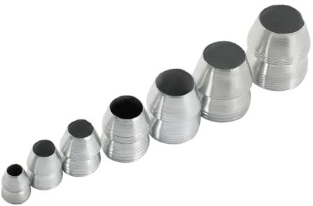 PHITUODA 21 cunei di sicurezza in acciaio di sicurezza per manico dell'ascia, cunei rotondi con manico a martello (8 mm/10 mm/11 mm/13 mm/16 mm/18 mm/19 mm)