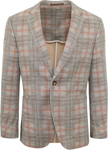 Suitable Respekt Blazer Fame Jersey à carreaux Flex Marron - Homme - Vêtements - Mode, marron, 50