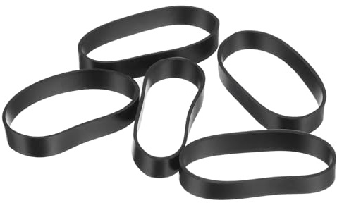 QUARKZMAN 120Pcs Bandes En De Silicone, 5mm x 25.5mm Anneaux En Atsalissures De Câble Bandes Élastiques Solides Bandes Anti-Dérapantes Pour De Cordon Enveloppes De Sac, Noir