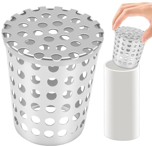 Dongcill Protection contre les feuilles de gouttière, filtre de descente en acier inoxydable, protection de tuyau de descente de gouttière pour évacuation de toit plat, filtre à eau de pluie, tamis de