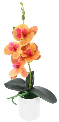 Simulerad Phalaenopsis Krukväxt Liten Konstgjord Krukväxt Orkidé Konstgjorda Tropiska Växter Blomsterarrangemang Artefakt Mini Falska Orkidéer Konstgjord Krukblomma Konstgjorda
