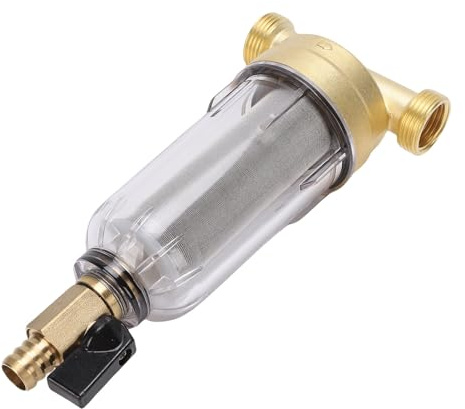 Jectse Filtro per L'Acqua per Sedimenti di Tutta la Casa 50 Micron, Prefiltro per Controlavaggio di Tipo Rotante per Lavatrice Filettatura Maschio G3/4 G1/2 Femmina, per Filtro