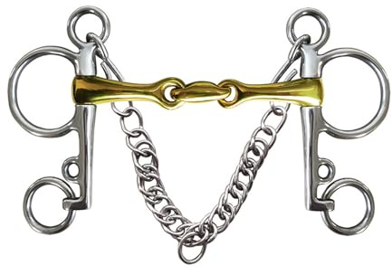 Mocoocouture Morso di cavallo reattivo in ottone con imbottitura in silicone riduce il disagio della bocca per cavalieri orientati alle prestazioni. Morso sensibile in silicone