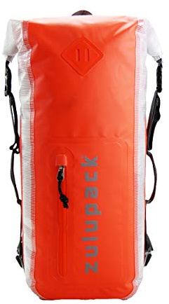 zulupack Backpack 18 Sac à Dos Etanche en Nylon Blaistique 420 D Orange pour Sport Aquatique et Randonnée 46X20X13 CM 25 L …