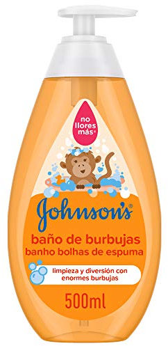 Johnson's Baby Baño de Burbujas (3 x 750 ml), gel de baño para bebé con fórmula No Llores Más, para la piel delicada de los bebés recién nacidos, crea enormes burbujas