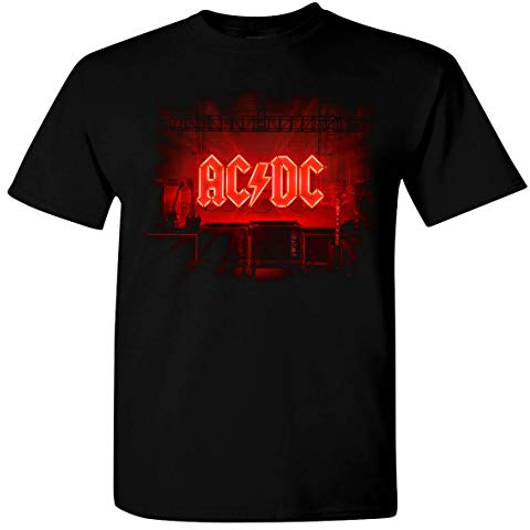 AC/DC Power Up Cover - Organic Herren-Shirt - Nachhaltig - ACDC Shirt - Power Up Fan-Shirt - 100% Baumwolle - Langlebig und robust - Backprint - Schwarz - M