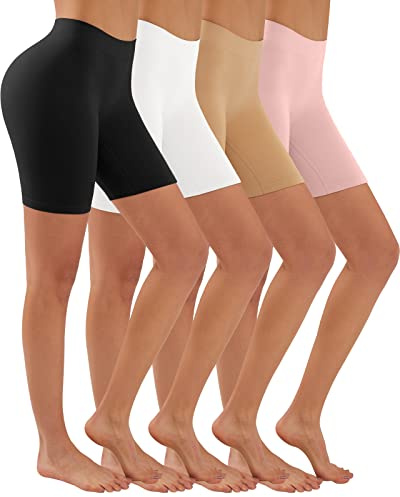 YADIFEN Anti Chafing Shorts Women Seamless Slip Short for Under Dresses | Stretchy Long Briefs Boxers Ladies Breathable Safety Panties for Yoga Daily Wear