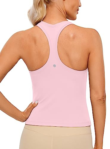 CRZ YOGA Butterluxe Racerback Tank Top para Mujer Sin Mangas Entrenamiento Tops Atlético Yoga Camisas Camisole Peonía Rosa 40