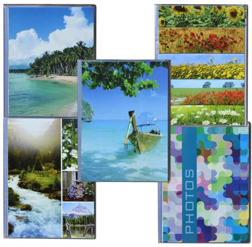 Set di 10 Foto Album a Tasche 10x15 con Copertina Morbida Personalizzabile Albumini Fotografici Salvaspazio da 20 bustine - 40 fotografie per Portafoto Totale 400 Fotografie