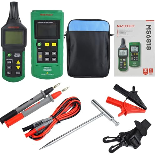MASTECH MS6818 Netzwerk-Kabeltester Tragbarer professioneller Draht- & Kabeltester Drahtkabel-Verfolger Metallrohr-Lokalisator Detektor Tester Leitungssucher (MS6818)