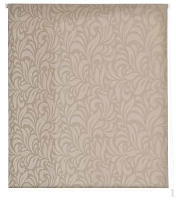 Estoralis | MYRCELLA | Estor Enrollable Diseño Moderno | Translúcido Jacquard | Color Lino | 100 x 255 cm (Ancho/Alto) Tamaño Tela 97 x 250 cm | Estores para Ventanas y Puertas