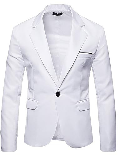 Genérico Blazer Hombre Fiesta, Americana Hombre Talla Grande con Solapa Manga Larga Ligera Y Suave Abrigo Deportivo De Botones Chaqueta De Traje para Bodas Y Negocio