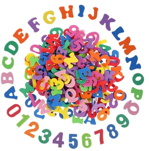 WUSJCOF 260 Piezas Letras de Goma EVA, Adhesivos de Letras de Espuma, Alfabeto Autoadhesivo para Manualidades, Niños, Inicio Escolar, Decoración Escolar (Multicolor)