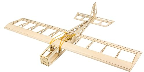 ERYUE Kit D'Avion en Bois de Balsa, Jouet RC électrique Facile à Assembler pour Vol en Plein Air Adulte, pour Modélistes Juniors – Dancing Wings Hobby R03 STICK-06 Avion Version PNP (Type de KIT)
