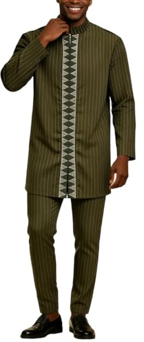 Générique Costume Africain Brodé Élégant pour Hommes Tenue de Cérémonie Professionnelle et Événements Spéciaux comme Les Mariages
