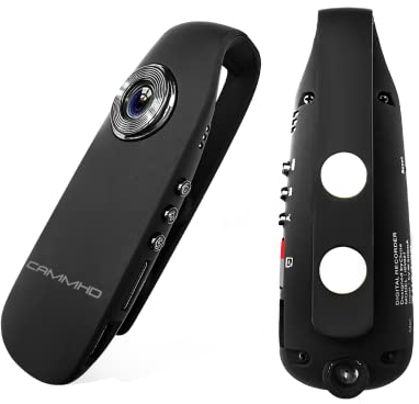 CAMMHD 1080P 32GB Körperkamera Full HD Portable Bodycam One-Key-Aufnahme Bewegungserkennung, 3-7 Stunden Aufnahme, Unterstützung OTG Verbindung (Maximale Unterstützung 512GB)