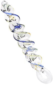 EIS Glasdildo mit Spiral-Design | 14,5 cm Länge | Erotische Temperaturspiele | Aus Borosilikatglas