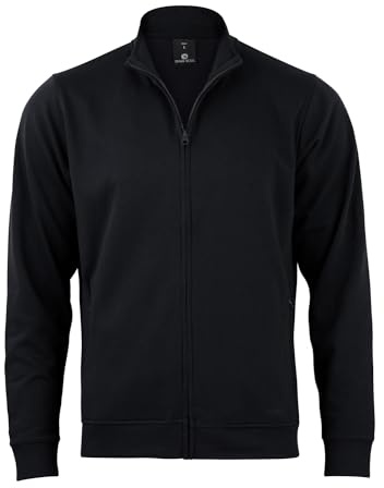 STARK SOUL Sweatjacke BLANK, mit Stehkragen, Reißverschluss und 2 Schubtaschen | French Terry Schw. Gr XL