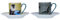 MIKASA x Sarah Arnett Porcelain Espresso Cups and Saucers, Set of 2, 85ml