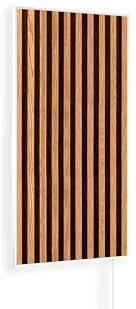 Könighaus bild-infravärmare - 450 Watt | 5 års garanti | Dubbel överhettningsskydd | Ultraplatt värmeelement för 5-12 m² | Ramfärg: svart | Motiv: 03. Träpanel