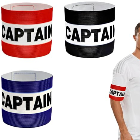 Qianeffort Captains Adults Arm Bands,3PCS Captain Armband,Adjustable Adults Captain Armband Football for Youth Adult Ball Games,Durable Elastic Captains Armband Adults,Captain Armband Football