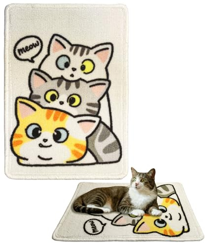 Bigpomelos Cat Scratch Mat - 19.69 x 13.78 Inches High-Density Loop Pile Cat Scratcher Pad, Furniture Anti-Scratch Protector, Indoor Cat Scratch Pad for Cat Claw Grinding