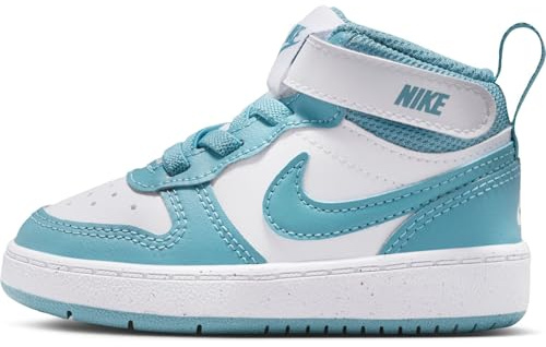 Nike Scarpa Unisex Baby Court Borough Mid 2 Bambini più Giovani, Bianco Denim Turchese, 18.5 EU