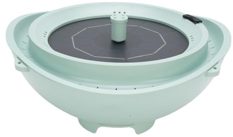 Jiawu Bagno per Uccelli Solare Sospeso Circolazione Multifunzionale Dell'acqua Viva Fontana Solare Mangiatoia per Uccelli Ciotola Capacità 2 Litri per Agapornis Aethopyga, Plastica